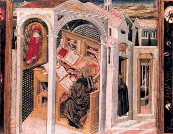 Giovanni Di Paolo : St. Jerome Appearing to St. Augustine